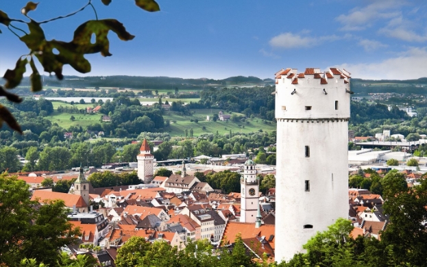 Foto von einer Perspektive der Stadt Ravensburg, die nur wenige Kilometer vom Hotel Gasthaus Adler entfernt liegt und es lohnt sich, sie in der Freizeit zu besuchen